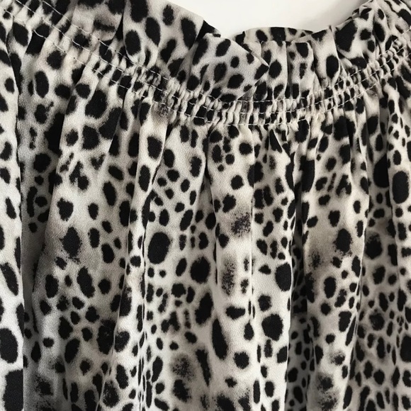 Womans blouse top Leopard animal print size XXL Bishop long sleeve Light weight - Picture 4 of 8